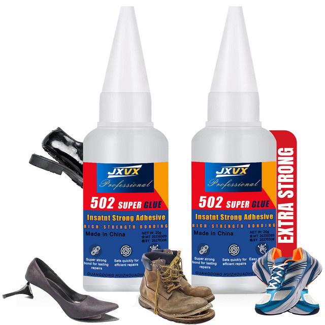 LOOLIFL 502 Superstarker Schuhkleber, Universeller Cyanacrylat-Klebstoff für Sneaker, Stiefel und Leder, transparent - Bild 1
