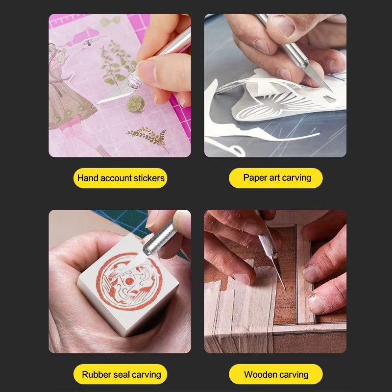13-teiliges Schnitzmesser-Set aus Aluminiumlegierung in Multicolour für Präzisionsarbeiten, Basteln und DIY-Projekte - Bild 2