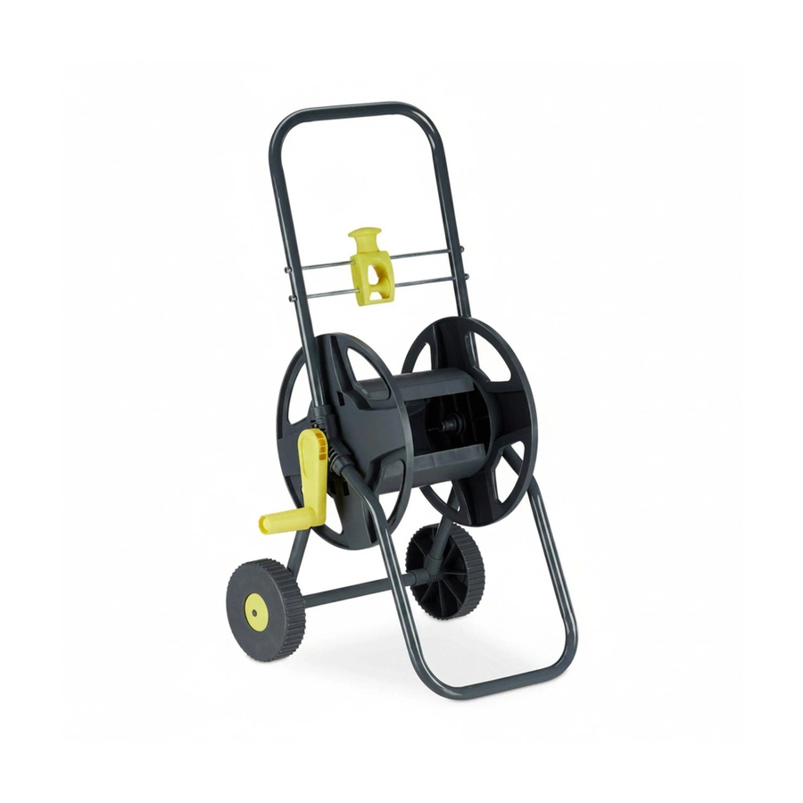 Relaxdays Schlauchwagen aus Stahl in Grau und Gelb, fahrbar, B/T/H: 76,5 x 44 x 41 cm - Bild 2