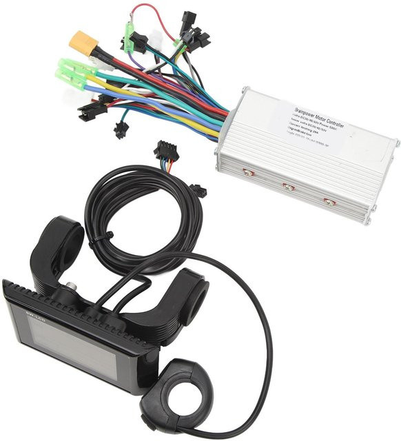 Igeteck Elektrisches Fahrrad Umrüstkit mit W900 Panel Sinuswelle Bürstenlosem Controller-Kit 500W, Grau/Silber - Bild 1