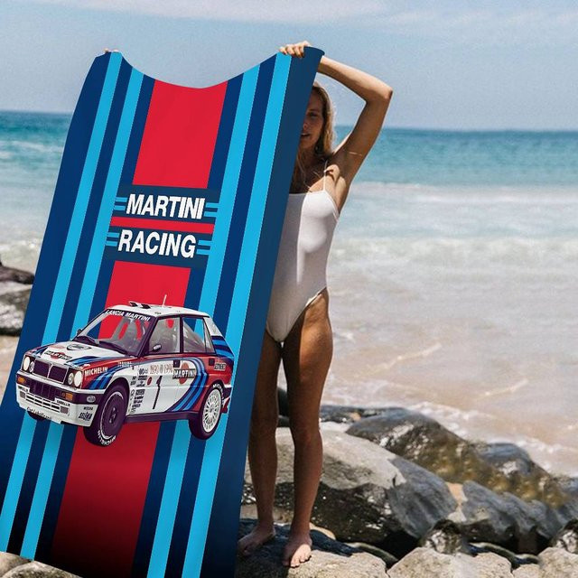 M-Martini Racing Badetuch für Kinder aus Mikrofaser mit Cartoon-Design, weich und schnelltrocknend, Multicolour, 30 x 30 cm - Bild 1