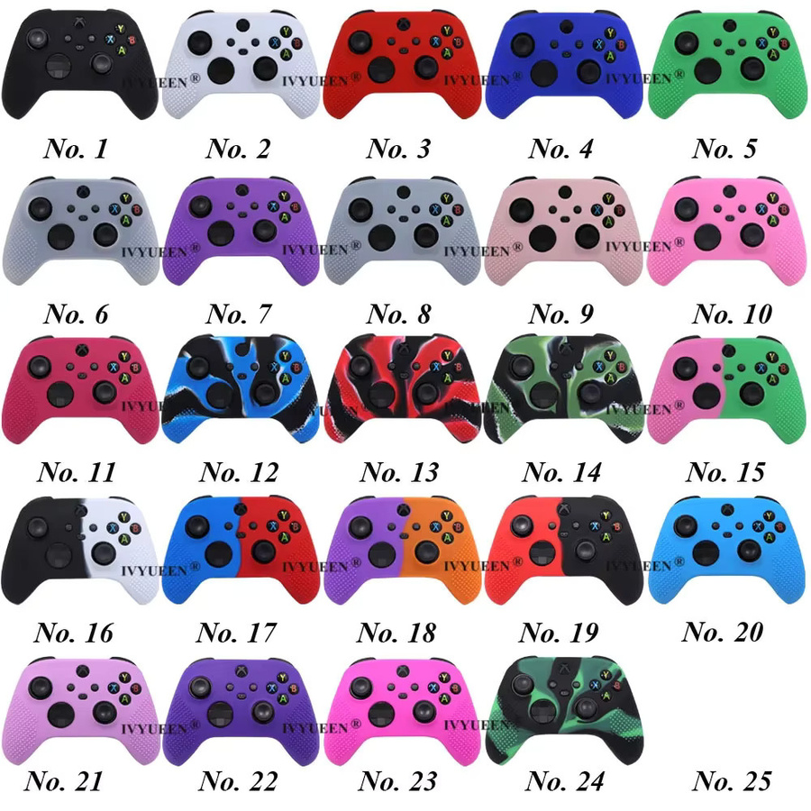 IVYUEEN MixColor Silikon Schutzhülle mit ThumbStick Grip Caps für Xbox Series S und Xbox Series X Controller in Multicolour - Bild 2