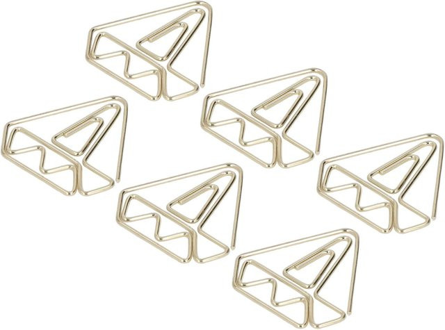 GoolRC Papierclips aus Metall in Gold und Beige, 100 Stück, rostfrei und rutschfest - Bild 1
