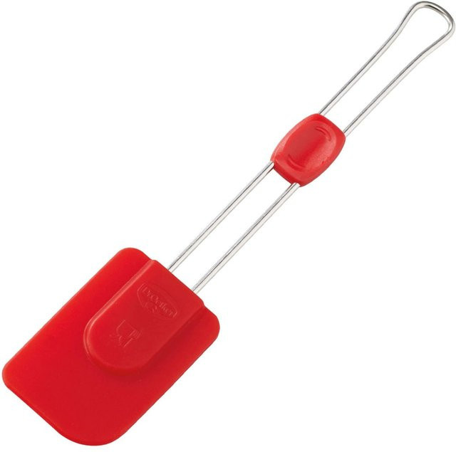 Dr. Oetker Teigschaber Flexxibel Love aus Silikon und Edelstahl in Rot und Silber - Bild 1
