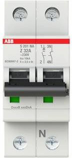 ABB S201-Z32NA Leitungsschutzschalter 32A 230V Grau 2CDS251103R0538 - Bild 1