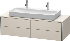 Duravit Waschtischunterschrank XSquare in Taupe, wandhängend mit 4 Schubladen, B/H/T: 140 x 40 x 40 cm - Bild 1
