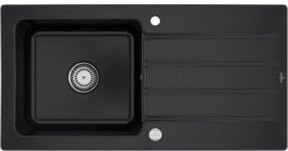Villeroy & Boch Spüle Architectura Countertop in Pure Black mit Ablaufgarnitur und Exzenter, Breite: 60 cm - Bild 1