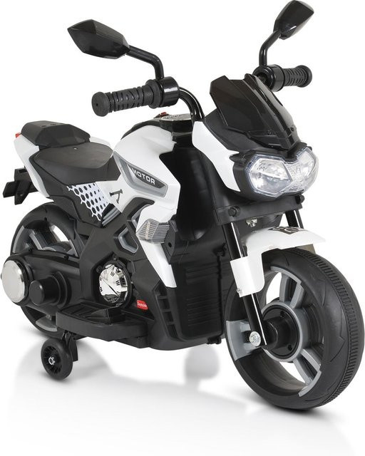 Moni Elektromotorrad Houston 1188F Musik, MP3, Scheinwerfer, Stützräder weiß - Bild 1