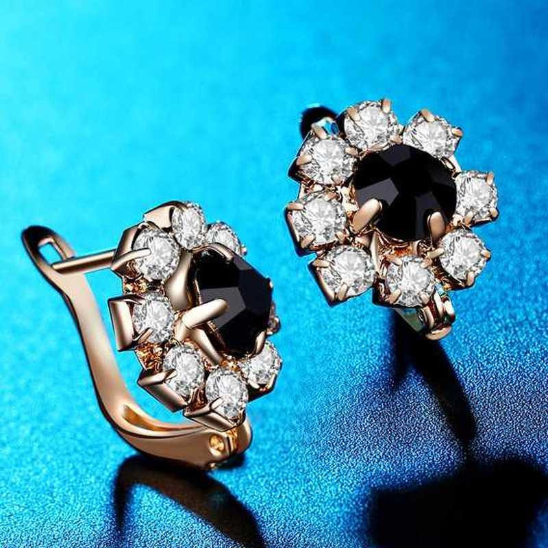 SACE GEMS Ohrringe, Messing, Roségold, Zirkonia, Damen - Bild 3
