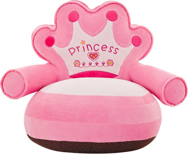 JOCESTYLE Plüsch Kinder Sofa Stuhl als Baby Nest in Pink aus Polyester und Samt - Bild 1