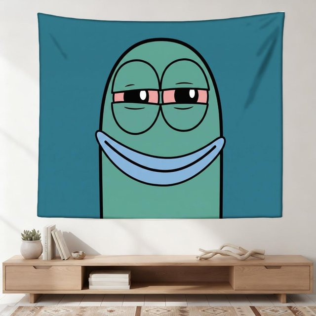 VIKAMA Wandteppich Buddha-Kunst im Cartoon-Stil, Mehrfarbig, Rechteckig, Breite: 60 cm, Höhe: 40 cm - Bild 1