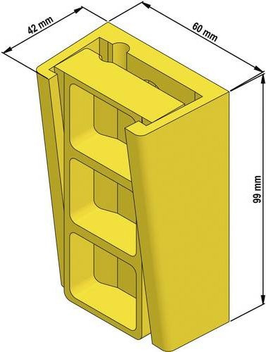 LAPP Flachkabelkeilklemme FKK 07 Flachbandkabelhalter Gelb 52026050 - Bild 1