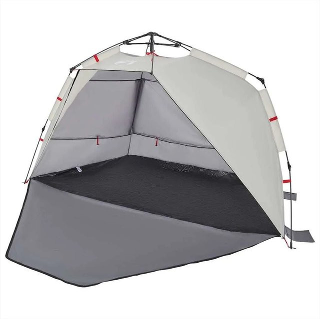 vidaXL Strandzelt für 3 Personen in Grau mit Quick Release System und wasserdichtem Polyester - Bild 1