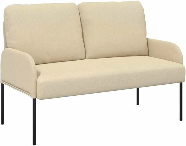 vidaXL Polstersofa mit Kissen in Creme und Beige, modernes Design mit Sperrholzrahmen und Stoffbezug, Breite: 110 cm, Tiefe: 80 cm, Höhe: 56 cm - Bild 1
