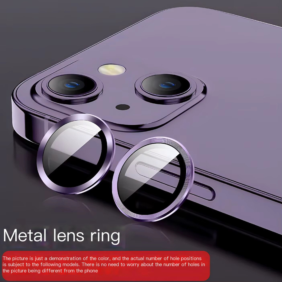 Aruiser Kameraschutz Metallring mit gehärtetem Glas für iPhone 13 Pro Max, iPhone 14 Pro, iPhone 15 Pro Plus in Blau - Bild 5