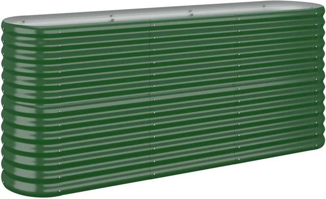 Furnicato Hochbeet aus verzinktem Stahl in Grün, B/T/H: 152 x 40 x 68 cm - Bild 1