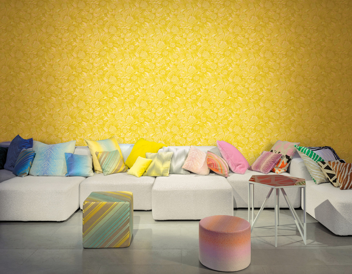 Missoni Home Tapete Anemoni Gelb Floral Botanical Vinyl - Bild 1