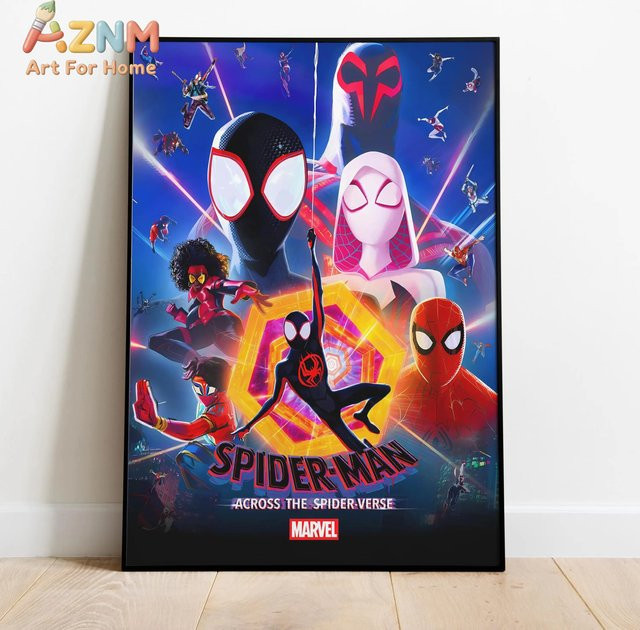 KAYOU Spiderman Across the Spiderverse Poster Miles Morales Illustration in Mehrfarbig - Bild 1