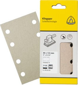 Klingspor PS 33 CK Schleifstreifen kletthaftend Korn 60 Grau B: 178 mm, H: 93 mm - Bild 1