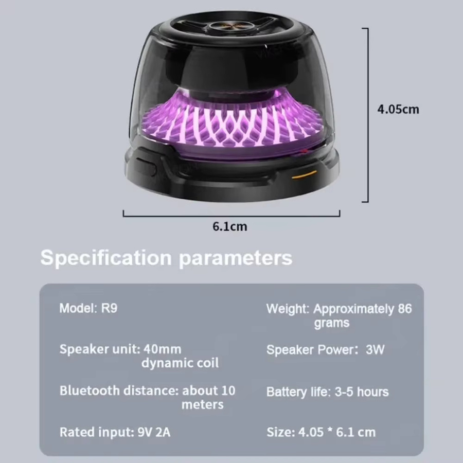 Opansten 2-in-1 Bluetooth-Lautsprecher mit magnetischem kabellosem Ladegerät und Handyhalterung für MagSafe, RGB Musik-Rhythmus-Player, Mini-Soundbox in Schwarz oder Weiß - Bild 4