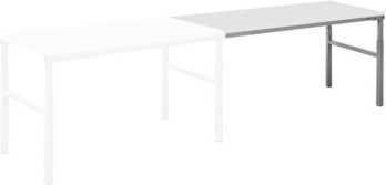 Treston ESD-Anbautisch TP 718L in Grau und Weiß, höhenverstellbar, für Grundtisch TP 1800 x 700 mm, B/T/H: 180 x 70 x 90 cm - Bild 1