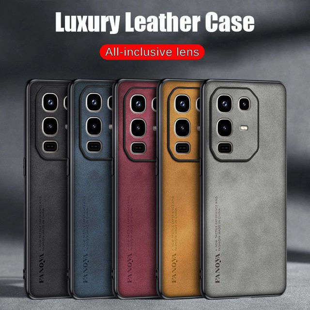 Lammfell Leder Schutzhülle für Infinix Note 50x, Note 40 Pro 4G und Note 40 5G in Braun - Bild 1