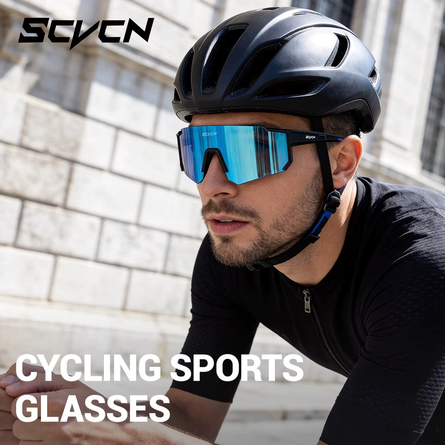 SCVCN Sportsonnenbrille, Unisex, Vollrand, Multicolor, Kunststoff - Bild 2