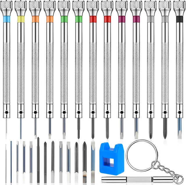 Präzisions-Schraubendreher-Set von Hands DIY aus hochhartem Stahl, Mikro-Kreuz-Schraubendreher für Elektronik, Uhren und Brillen, 0,6–2,0 mm - Bild 1
