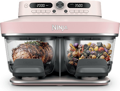 Ninja CRISPi DualZone Glas-Air-Fryer mit 8 Funktionen, Farbe: Pink, Modell: DD102EUPK1 von SharkNinja - Bild 1