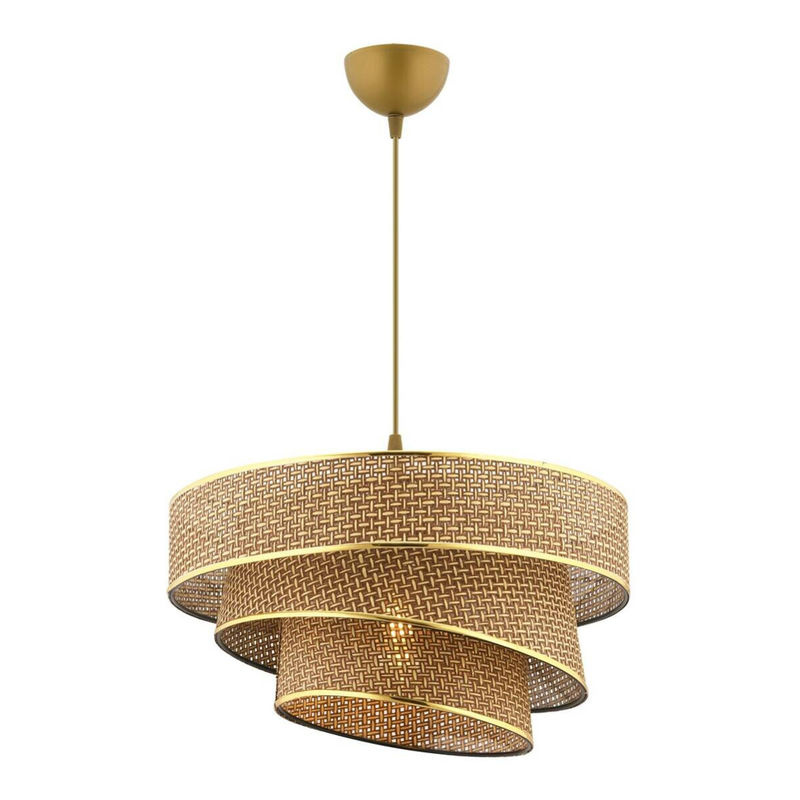 Opviq Pendelleuchte Couper in Beige und Gold aus Metall und Baumwolle, B/H/T: 40 x 72 x 40 cm, E27 - Bild 3
