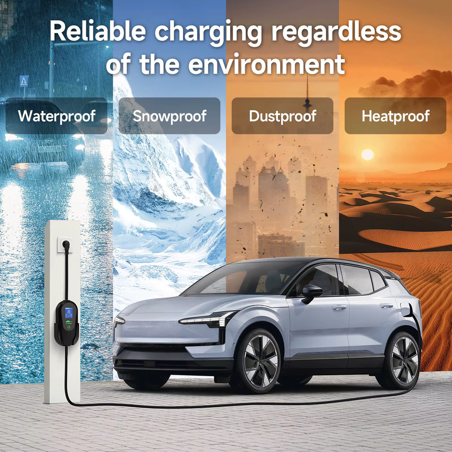 AFYEEV Tragbares EV-Ladegerät Typ 2 IEC62196-2 mit 3600 W, Typ 1 SAE J1772 Elektroauto-Ladegerät mit WiFi und Bluetooth APP-Steuerung - Bild 6