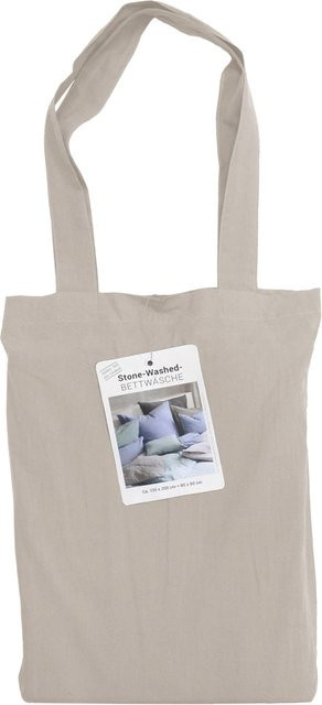 H.G. Hahn Bettwäsche Renforce Stone-Washed aus Baumwolle in Beige - Bild 1