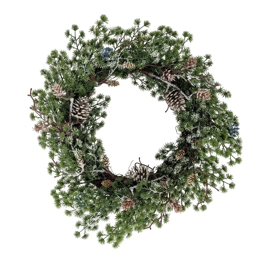 Bloomingville Grüner Zedernkranz für Weihnachten, Durchmesser: 50 cm - Bild 1