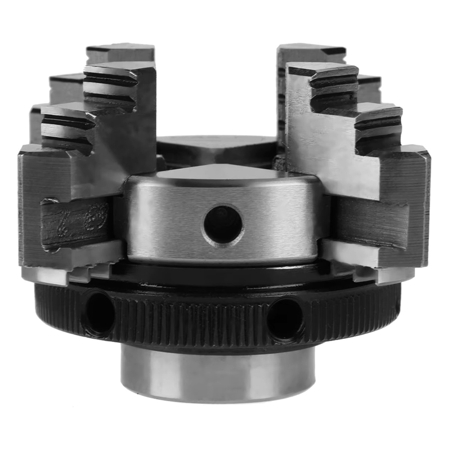 Fdit Mini 4-Backen Reversibles Selbstzentrierendes Spannfutter mit M14 Gewinde für Drehmaschinen, 50 mm, Silber - Bild 3