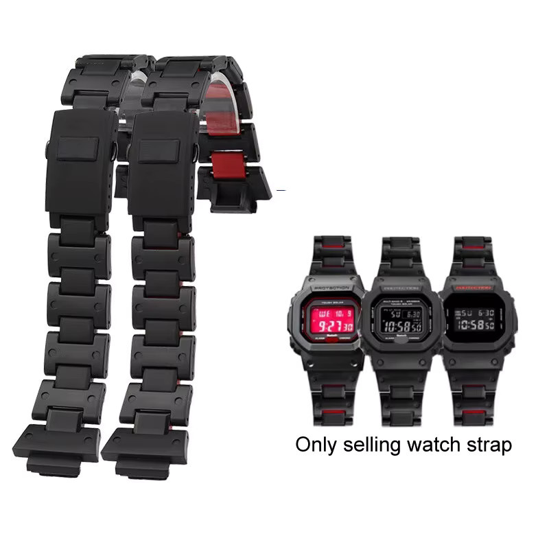Casio Uhrenarmband, Kunststoff, Edelstahl, Schwarz, Herren - Bild 6