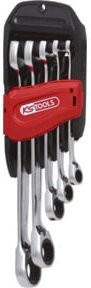 KS Tools GEARplus Ratschenringmaulschlüssel-Satz, umschaltbar, 5-tlg., 8-19 mm, Silber - Bild 1