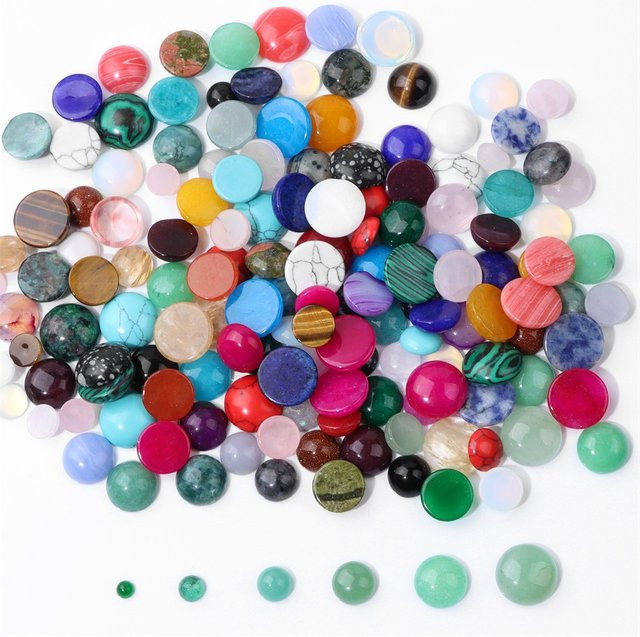 RISYF Naturstein Cabochon Perlen, Runde Perle, Unisex - Bild 1