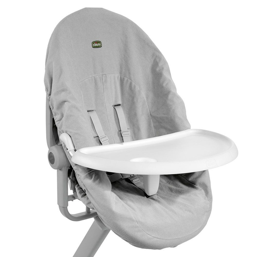 Chicco Mahlzeitset Tablett und Sitzbezug für Baby Hug 4 in 1 Air in Weiß und Grau - Bild 1