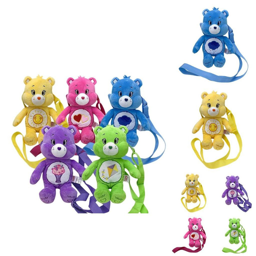 Care Bears Regenbogenbär Plüschtier blau mit herzförmigem Rucksack - Bild 2