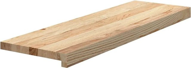 vidaXL Treppenstufen aus Massivholz Eiche, 16 Stück, Unbehandelt, Farbe: Beige/Braun, B/T/H: 80 x 30 x 2 cm - Bild 1