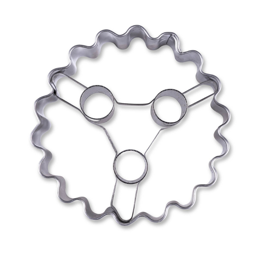Zenker Ausstecher Linzer mit 3 Löchern aus Edelstahl, Silber - Bild 3