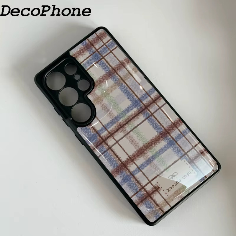Sturzsichere Epoxy-Handyhülle im gestrickten Streifen-Design für Samsung Galaxy S23 S24 S25 S26 Plus FE Ultra Edge, Multicolour - Bild 1