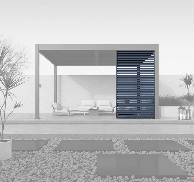 Paragon Outdoor Lamellen Sichtschutz Grand Tuscan für Pergola aus Aluminium, Grau, B/H: 135 x 234 cm - Bild 1