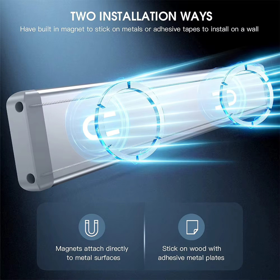 Kabellose LED-Nachtlampe mit Bewegungssensor und USB-Aufladung, weiße Unterbauleuchte für Küche und Schrank, B/T/H: 20 x 40 x 60 cm - Bild 4