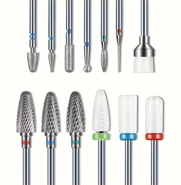 GGJOYO Nagel Bohrer Bits Set, 13 Teile, für Acryl Gel, Unisex - Bild 1