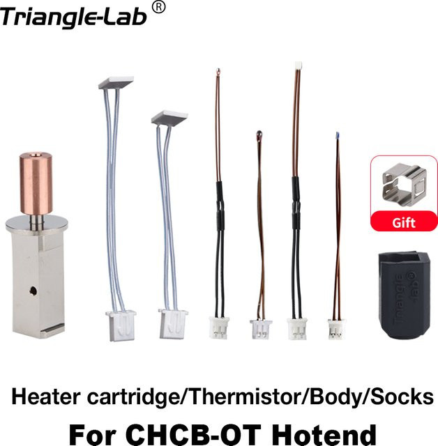 Trianglelab Thermistor und Heizung für CHCB-OT Hotend in Silber - Bild 1