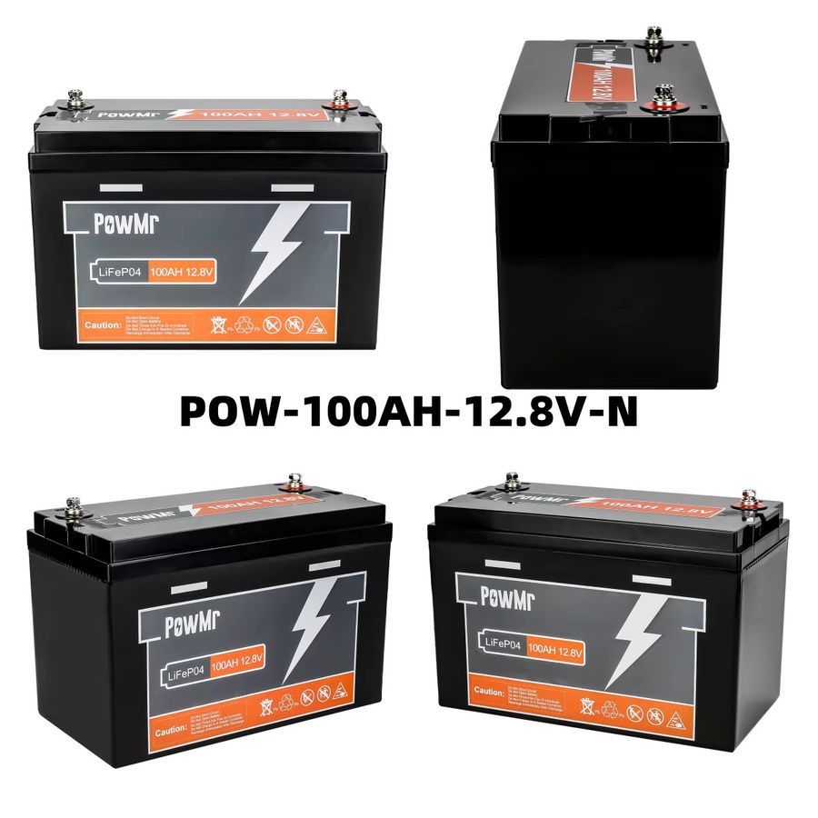 PowMr Lithium-Eisenphosphat Batterie 12,8V 100Ah in Schwarz mit BMS und Niedertemperaturheizung für Solaranlagen, Boote und mobile Stromversorgung - Bild 7