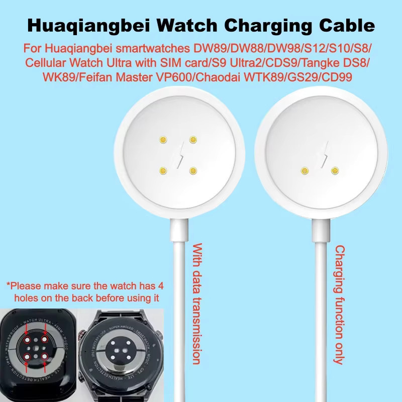 AISHISMART Ladegerät für Huaqiangbei Smartwatch DW89 DW88 DW98 S12 S10 S8 Cellular Watch Ultra S9 Ultra2 CDS9 DS8 WK89 VP600 WTK89 GS29 CD99 in Weiß - Bild 2