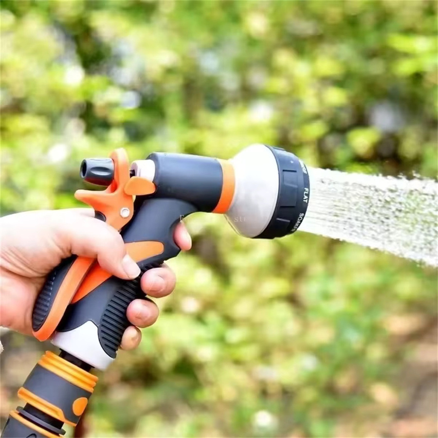 FLOWERS SPRAL Sprühpistole für Gartenbewässerung und Autowäsche in Schwarz mit verstellbarem Strahl aus korrosionsbeständigem Kunststoff - Bild 4
