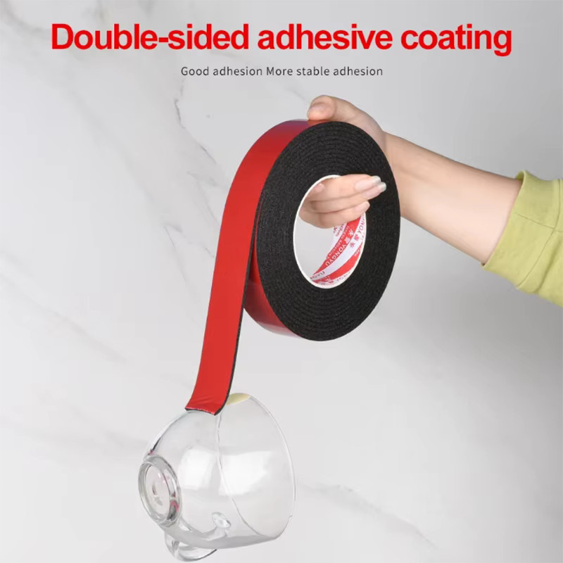 Doppelseitiges PE-Schaum-Klebeband in Rot, 10 m Länge, ideal für Kunststoff, Glas und Metall - Bild 4